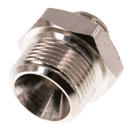 G 3/4'' x G 3/8'' Nickel plated Brass Double Nipple 16 Bar