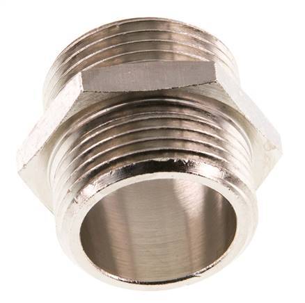 G 3/4'' Nickel plated Brass Double Nipple 16 Bar