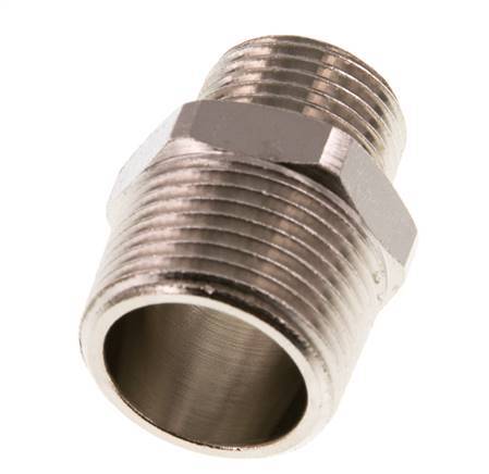 R 3/4'' x R 1/2'' Nickel plated Brass Double Nipple 16 Bar