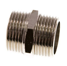 R 1'' Nickel plated Brass Double Nipple 16 Bar