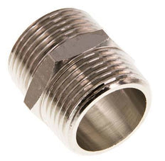R 1'' Nickel plated Brass Double Nipple 16 Bar