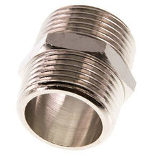 R 1'' Nickel plated Brass Double Nipple 16 Bar