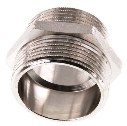 G 1 1/2'' x G 1 1/4'' Nickel plated Brass Double Nipple 16 Bar