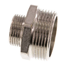 G 1 1/4'' x G 3/4'' Nickel plated Brass Double Nipple 16 Bar