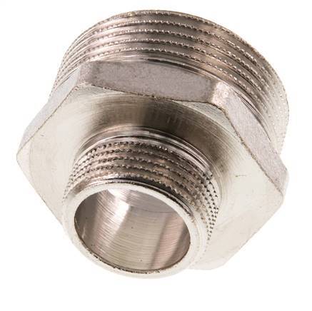 G 1 1/4'' x G 3/4'' Nickel plated Brass Double Nipple 16 Bar