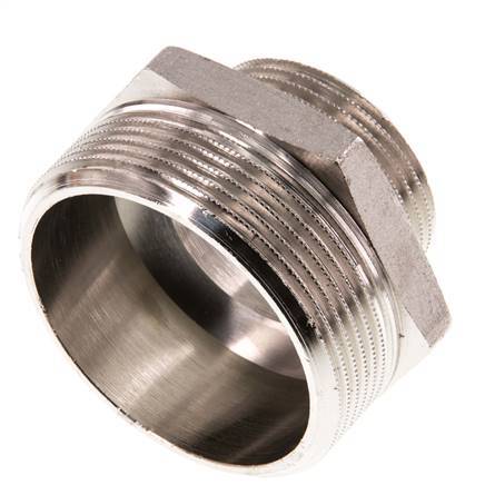 G 2'' x G 1 1/4'' Nickel plated Brass Double Nipple 16 Bar