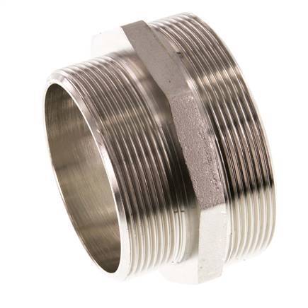 G 3'' x G 2 1/2'' Nickel plated Brass Double Nipple 16 Bar
