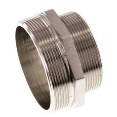 G 3'' x G 2 1/2'' Nickel plated Brass Double Nipple 16 Bar