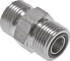 UNF 9/16''-18 Zinc plated Steel Double Nipple ORFS 630 Bar - Hydraulic [2 Pieces]