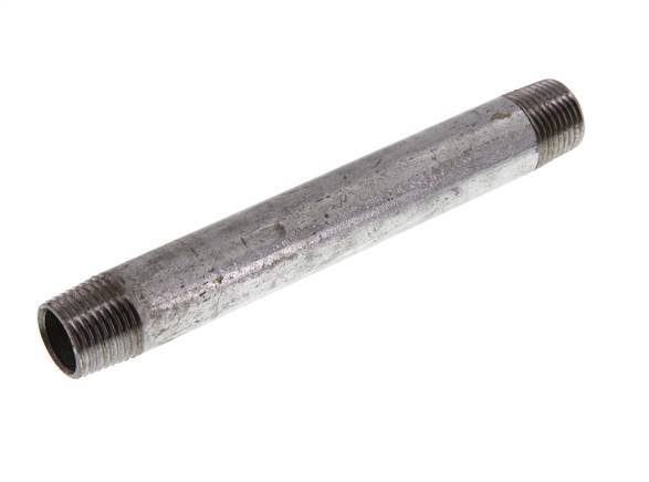 R 1/2'' Zinc plated Steel Double Pipe Nipple 50 Bar DIN 2982 - 150mm [5 Pieces]