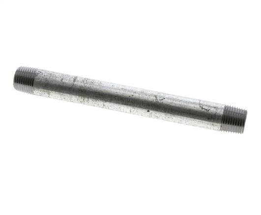 R 1/2'' Zinc plated Steel Double Pipe Nipple 50 Bar DIN 2982 - 180mm [5 Pieces]