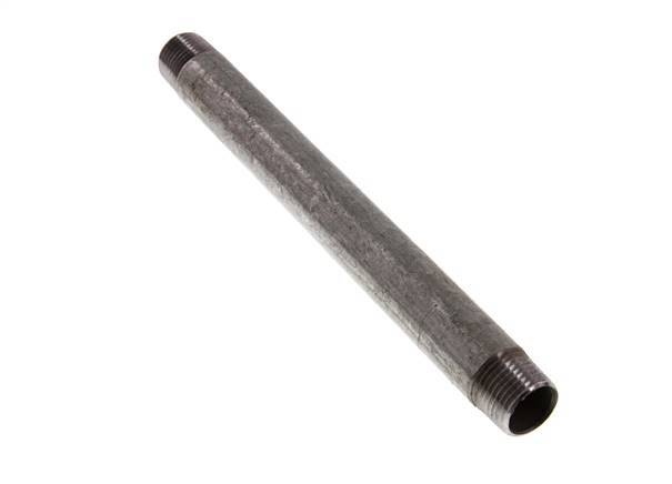 R 1/2'' Zinc plated Steel Double Pipe Nipple 50 Bar DIN 2982 - 200mm [5 Pieces]