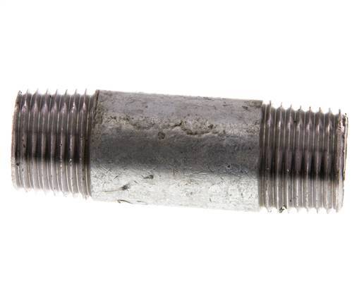 R 1/2'' Zinc plated Steel Double Pipe Nipple 50 Bar DIN 2982 - 60mm [10 Pieces]