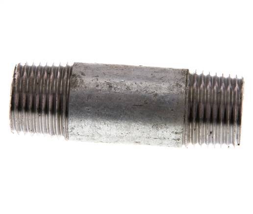 R 1/2'' Zinc plated Steel Double Pipe Nipple 50 Bar DIN 2982 - 60mm [10 Pieces]