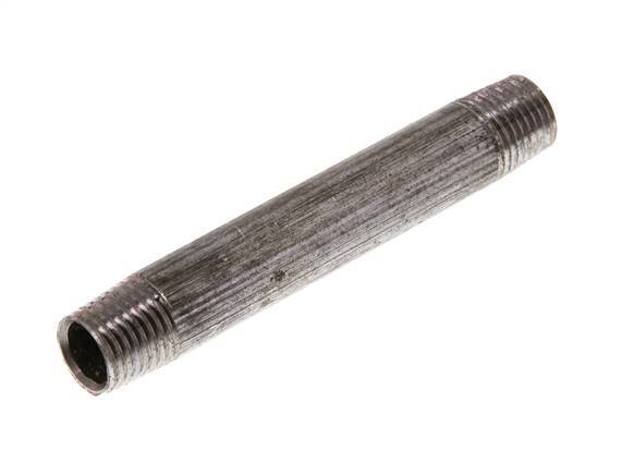 R 1/4'' Zinc plated Steel Double Pipe Nipple 50 Bar DIN 2982 - 80mm [2 Pieces]