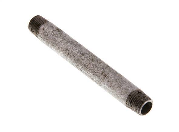 R 1/8'' Zinc plated Steel Double Pipe Nipple 50 Bar DIN 2982 - 80mm [2 Pieces]
