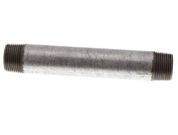 R 3/4'' Zinc plated Steel Double Pipe Nipple 50 Bar DIN 2982 - 150mm [5 Pieces]