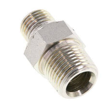 3/8'' NPT x G 1/4'' Zinc plated Steel Double Nipple 3-pieces 700 Bar - Hydraulic