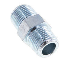 3/8'' NPT Zinc plated Steel Double Nipple 210 Bar - Hydraulic [2 Pieces]