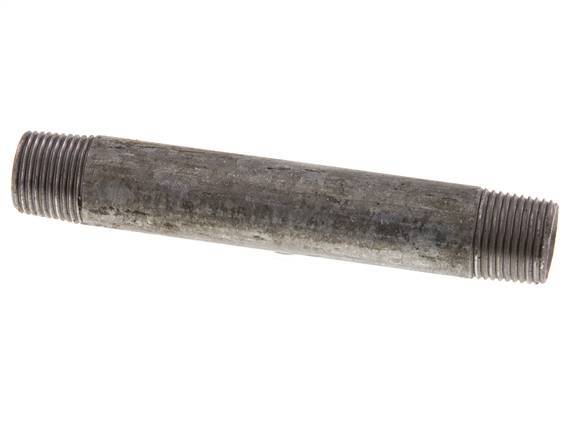 R 3/8'' Zinc plated Steel Double Pipe Nipple 50 Bar DIN 2982 - 100mm [2 Pieces]