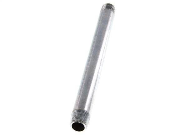 R 3/8'' Zinc plated Steel Double Pipe Nipple 50 Bar DIN 2982 - 180mm [2 Pieces]