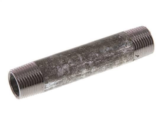 R 3/8'' Zinc plated Steel Double Pipe Nipple 50 Bar DIN 2982 - 80mm [2 Pieces]