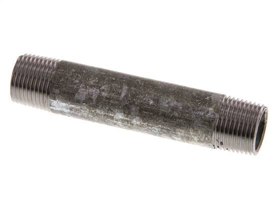 R 3/8'' Zinc plated Steel Double Pipe Nipple 50 Bar DIN 2982 - 80mm [2 Pieces]