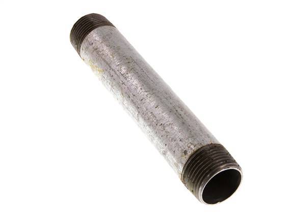 R 1'' Zinc plated Steel Double Pipe Nipple 50 Bar DIN 2982 - 180mm [2 Pieces]