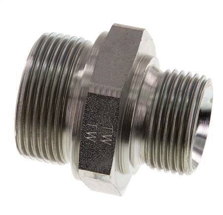 G 1 1/4'' x G 1'' Zinc plated Steel Double Nipple 315 Bar - Hydraulic