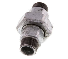 R 3/4'' Zinc plated Cast iron Double Nipple 3-pieces with Conically sealing 25 Bar