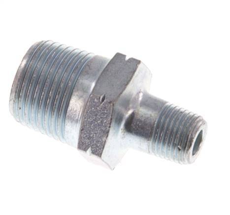 R 3/8'' x R 1/8'' Zinc plated Cast iron Double Nipple 25 Bar