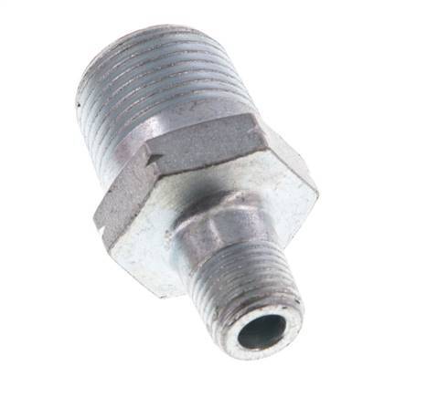 R 3/8'' x R 1/8'' Zinc plated Cast iron Double Nipple 25 Bar