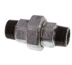 R 1'' Zinc plated Cast iron Double Nipple 3-pieces with Conically sealing 25 Bar