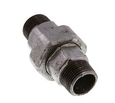 R 1'' Zinc plated Cast iron Double Nipple 3-pieces with Conically sealing 25 Bar
