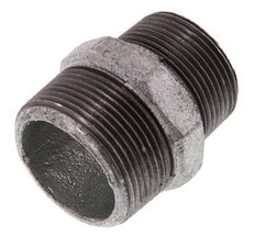R 1 1/2'' x R 1 1/4'' Zinc plated Cast iron Double Nipple 25 Bar