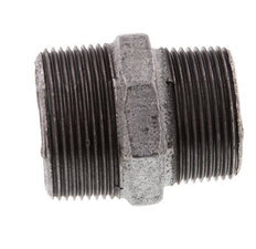 R 1 1/2'' x R 1 1/4'' Zinc plated Cast iron Double Nipple 25 Bar