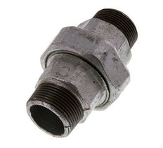 R 1 1/4'' Zinc plated Cast iron Double Nipple 3-pieces with Conically sealing 25 Bar