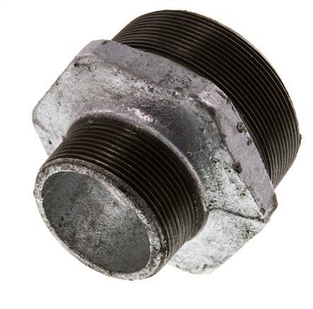 R 3'' x R 2'' Zinc plated Cast iron Double Nipple 25 Bar
