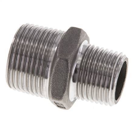 1/2'' NPT x 3/4'' NPT Stainless steel Double Nipple 16 Bar