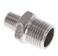 1/4'' NPT x 1/2'' NPT Stainless steel Double Nipple 16 Bar