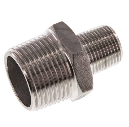 R 3/4'' x R 3/8'' Stainless steel Double Nipple 16 Bar