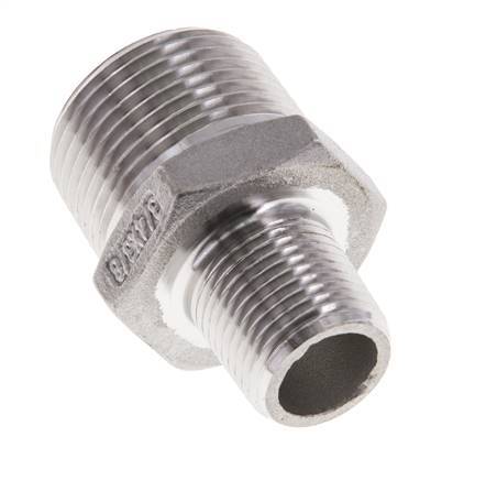 3/8'' NPT x 3/4'' NPT Stainless steel Double Nipple 16 Bar