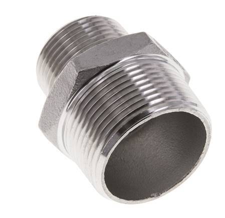 1'' NPT x 1 1/4'' NPT Stainless steel Double Nipple 16 Bar