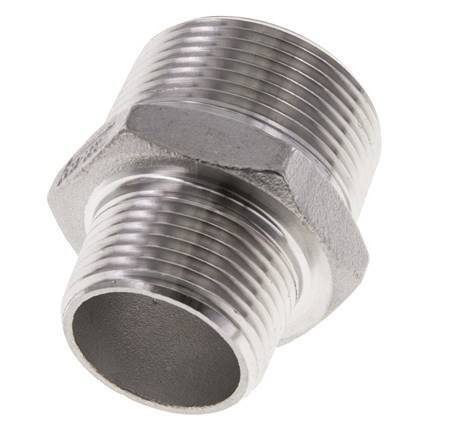 1'' NPT x 1 1/4'' NPT Stainless steel Double Nipple 16 Bar