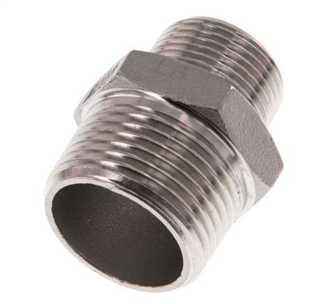 R 1'' x R 3/4'' Stainless steel Double Nipple 16 Bar