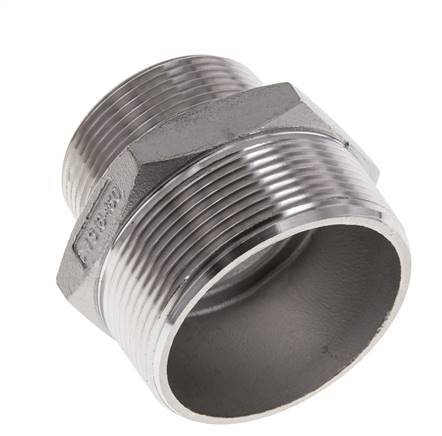 1 1/2'' NPT x 2'' NPT Stainless steel Double Nipple 16 Bar