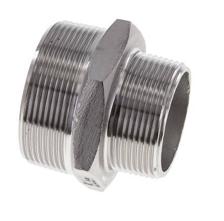 1 1/2'' NPT x 2'' NPT Stainless steel Double Nipple 16 Bar