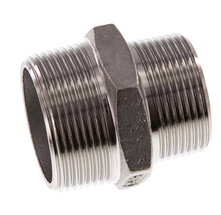R 1 1/2'' x R 1 1/4'' Stainless steel Double Nipple 16 Bar