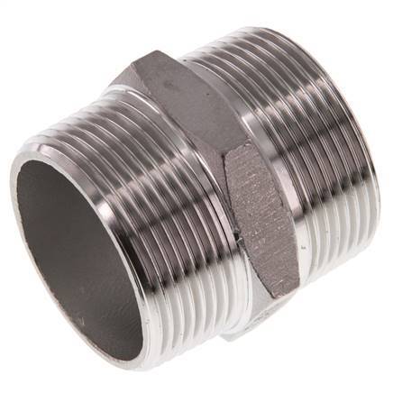 R 1 1/2'' Stainless steel Double Nipple 16 Bar