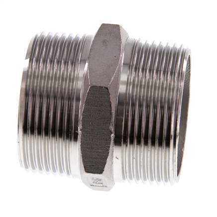 R 1 1/2'' Stainless steel Double Nipple 16 Bar